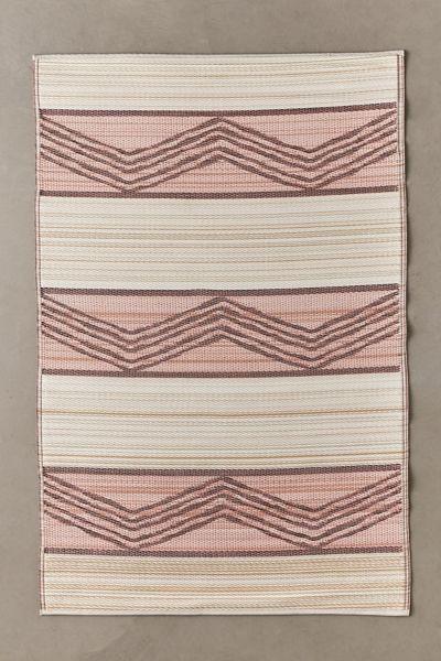String Rug Tan Lanny Pink Tan Striped Rug